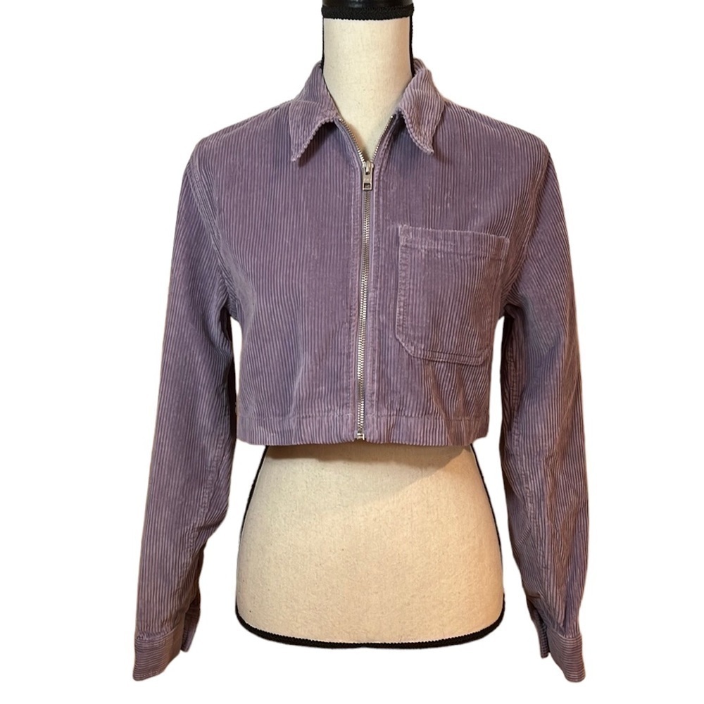 TNA Lavender Dixon Cropped Corduroy Jacket Sz-2XS